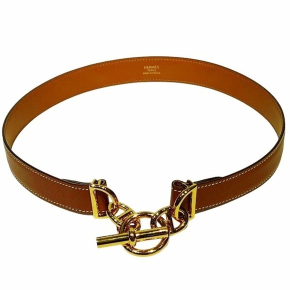 HERMÈS A Stamped Accessory Belt - Picture 1 of 9
